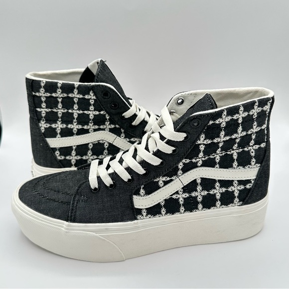 Unisex VANS Sk8-Hi Tapered Stackform Shoes Sz W9.5=M 8Denim Mix Black Platform - Picture 8 of 10
